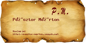 Pásztor Márton névjegykártya